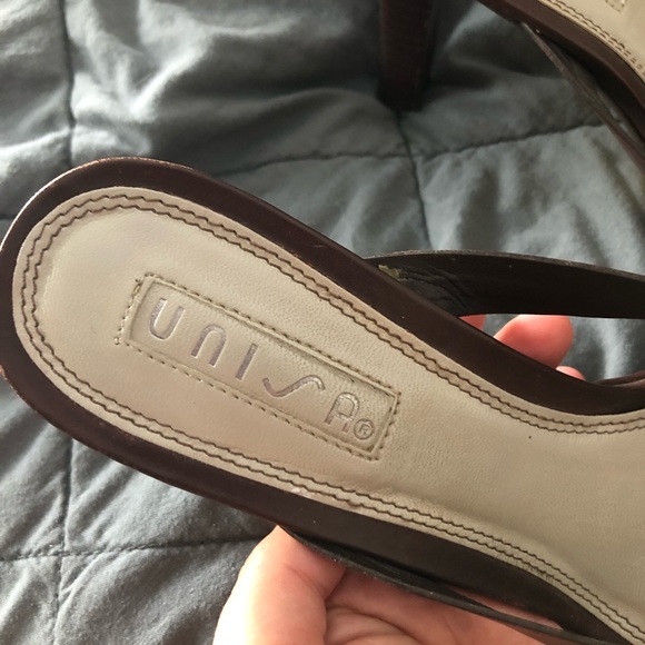 Unisa, Cute,Chocolate Brown, Leather Sandal Heels - Picture 3 of 5